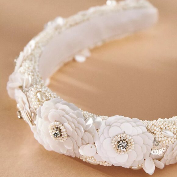 Anthropologie Floral Beaded Headband - $30 - Picture 3 of 3